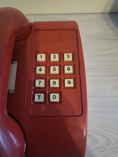 BT 1980S VINTAGE Red Push Button telephone, Gallery Ren 1 Fully Working ...
