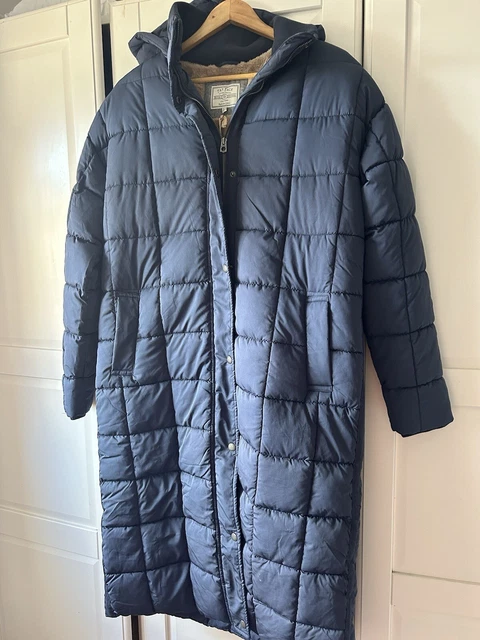 Fat face cumbria long puffer jacket navy sales