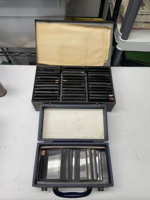 Lot of 56 Antique Photos, Magic Lantern Glass Projection Slides, Science 4x3-1/4