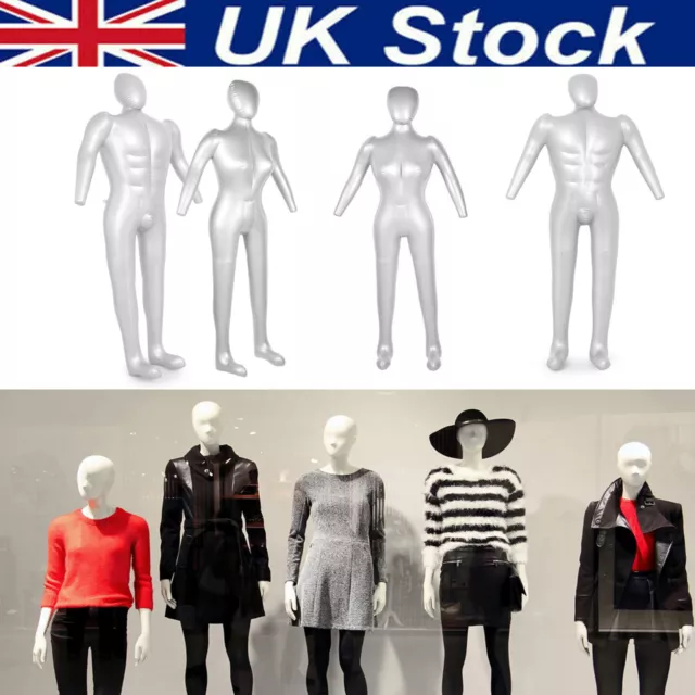 Full-Body Inflatable Mannequin Male Dummy Torso Tailor Clothes Model-sale UK