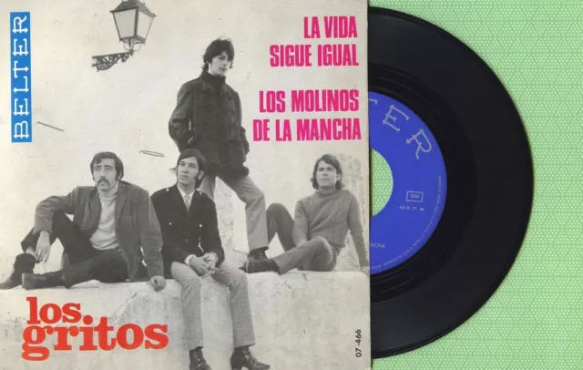 LOS GRITOS / La Vida Sigue Igual / BELTER 07.466 Press Spain 1968 Single VG++