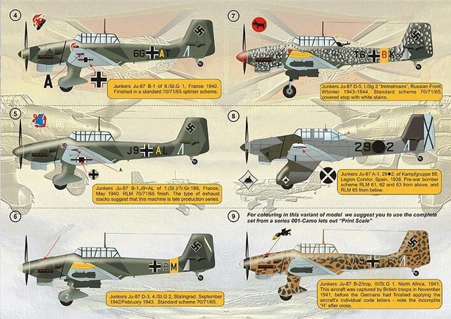 Print Scale 48-032 1/48 Need Repairers Ju-87 Stuka Complete Set