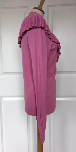 Somerset By Alice Temperley Pink Frill Sweater Size 10 Excellent Condition 2