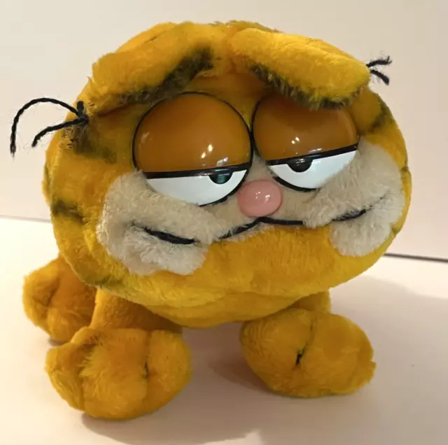 Vtg Garfield Stuffed Plush Cat 1978-1981 Fun Farm 13" Plastic Eyes Nose Korea