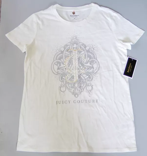 NWT Juicy Couture Logo Juicy Crown Short Sleeve Tee~M/L retail $88 3