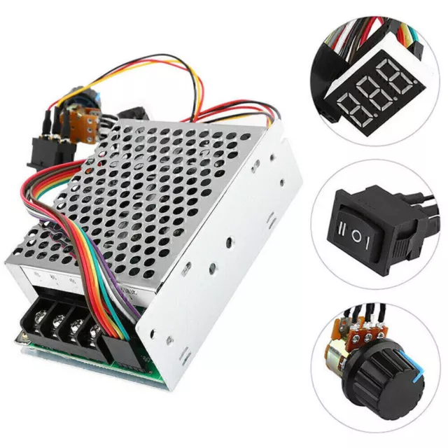 For 10-55v 60a 5000w Reversible DC Motor Speed Controller PWM Control Soft Start
