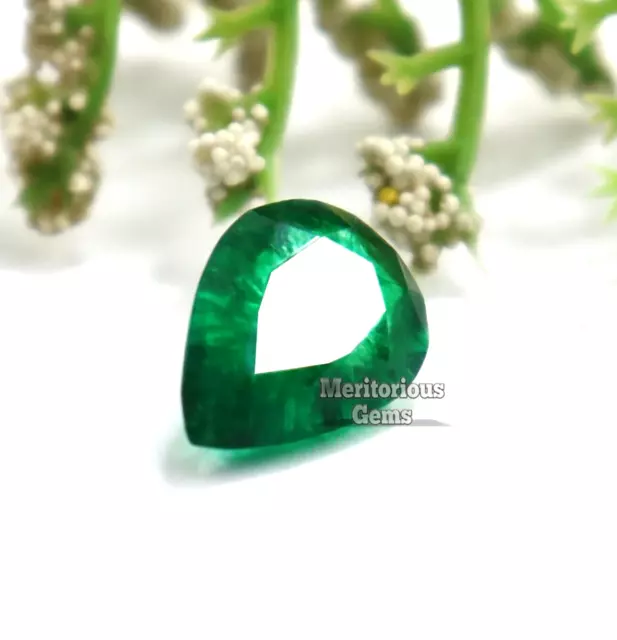 Pear Cut 8.75 Ct Natural Rare Colombian Green Emerald Certified Loose Gemstone