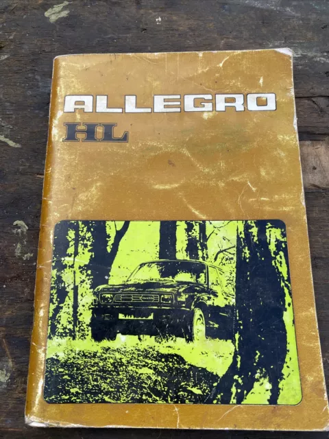 Vintage Austin Allegro Hl Drivers Handbook 1978