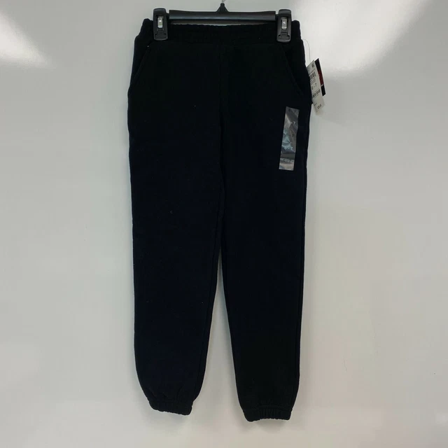 Ideology Big Kids Deep Black Unisex Family Fleece Sweatpants Joggers Size 6-7