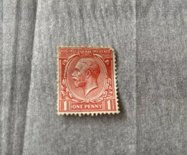 GB KGV - King George V One Penny Stamp - Red