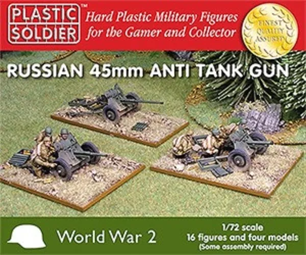 WW2G20001 20MM Russe 45MM Anti Tank Pistolet - Plastic Soldier Company WW2