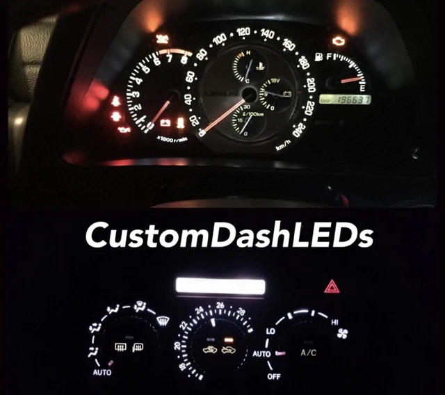 WHITE FULL DASH Kit LEXUS Is200 Is300 Led Speedo Altezza Sxe10 Toyota £
