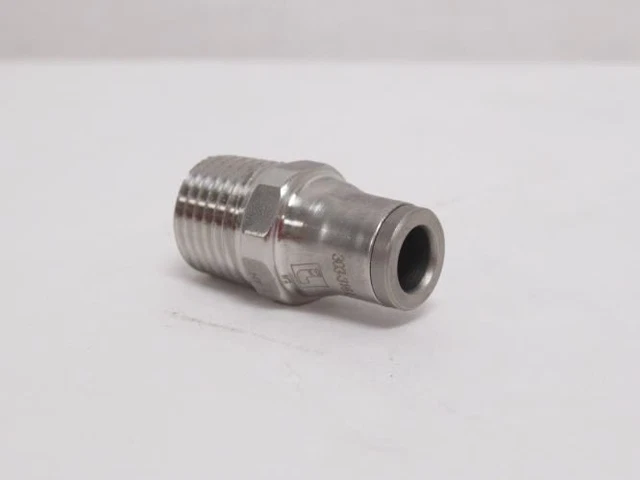 192021 New-No Box; Parker 3805-06-14_ Male Connector; SS-316; 1/4"PTC x 1/4NPT
