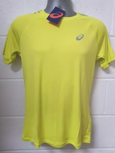 Asics Mens Running Fitness Tee Yellow T-Shirt  RRP £27.99 New £13.00