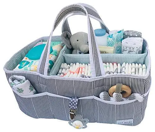 Baby Diaper Caddy - Large Organizer Tote Bag for Baby essentials Boy or Girl ...