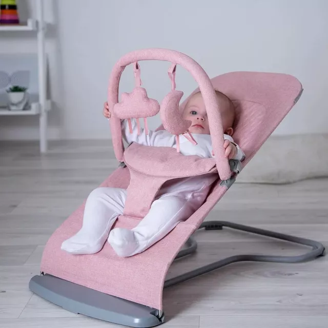 Red Kite Baya Bouncer - Ergonomic, Self-Bouncing, Adjustable, Blush Pink