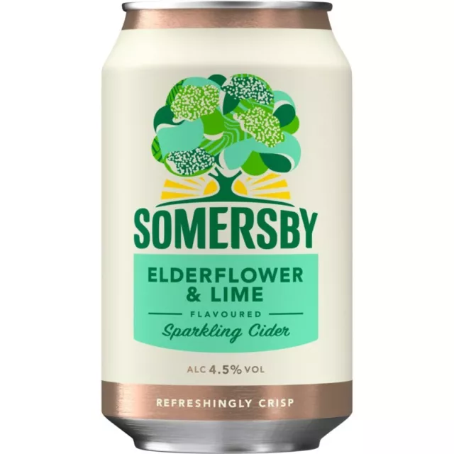 Somersby Elderflower & Lime (Holunderblüte) Cider 24x 0,33l