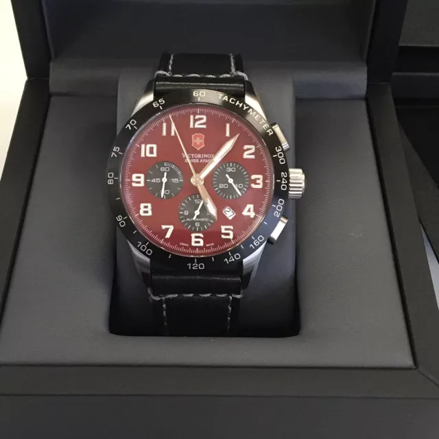 Victorinox airboss mach 6 mechanical black chronograph discount dial men's watch 241447.1