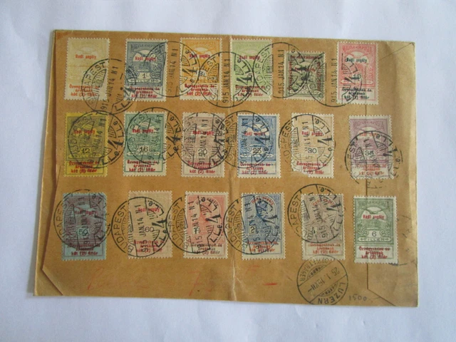 belle lettre recommandée evsc de hongrie pour la suisse 14/1/1915