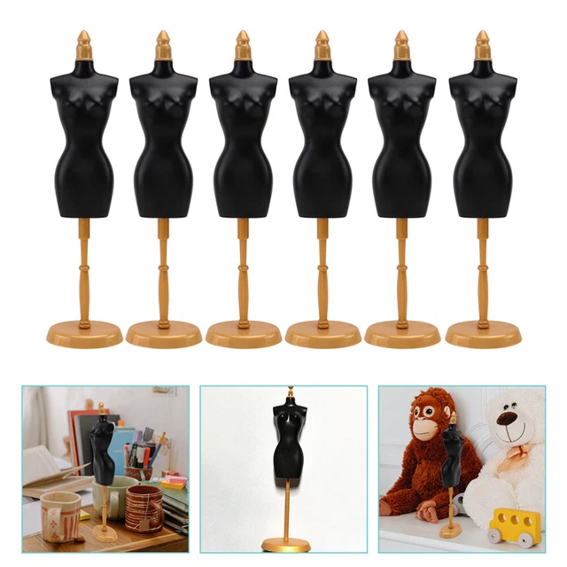 6 piezas Forma de vestir Mujer Escaparate Torso Modelo Soporte