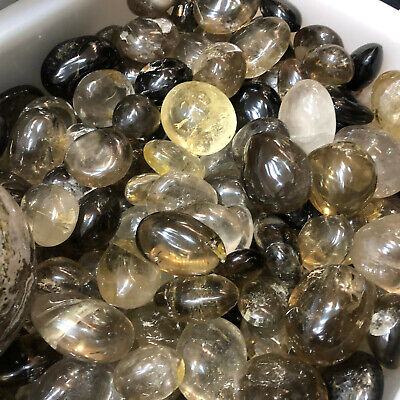 Natural smokey citrine quartz crystal mineral specimen crystal healing 1kg20-35x