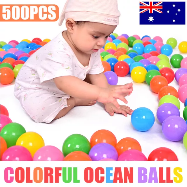 50-500x Ocean Balls Ball Pit Kids Baby Play Plastic Soft Toy Colourful Playpen