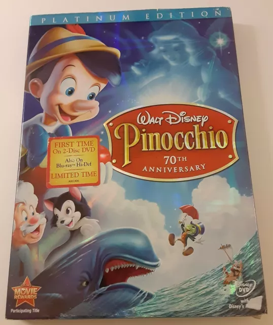 Pinocchio (DVD, 2009, 2-Disc Set, 70th Anniversary Platinum Edition)