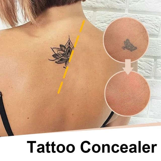 Corrector de tatuajes de piel impermeable brillo doble color maquillaje tatuaje GSA