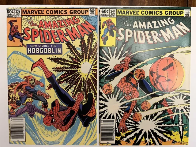 Amazing Spider-Man 239 & 244 2nd &3rd Hobgoblin Mark Jewelers 🔑 🔥 👀