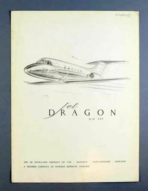 De Havilland Dh 125 Jet Dragon Manufacturers Sales Brochures Seat Map Hs125