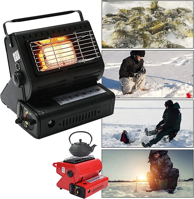 1.3KW Tragbare Butan Gasheizung Camping Gas Kocher Zeltheizung Keramik 2in1