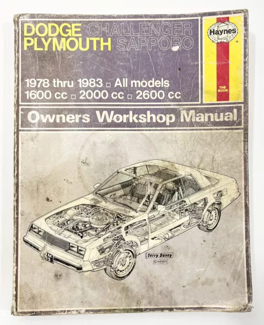 Haynes Service Manual 699 Dodge Challenger, Plymouth Sapporo 1978-1983