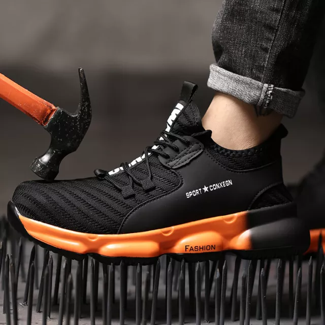 SCARPE ANTINFORTUNISTICHE DA uomo punta in acciaio scarpe da