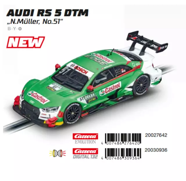 Carrera Digital 132, Audi RS 5 DTM No.51 "N.Müller", NEU