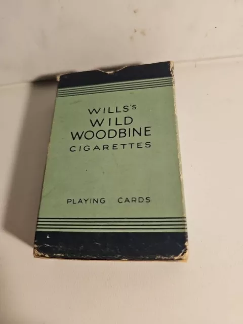Wills's Wild Woodbine Cigarettes Plastic Coated Playing Cards Used
