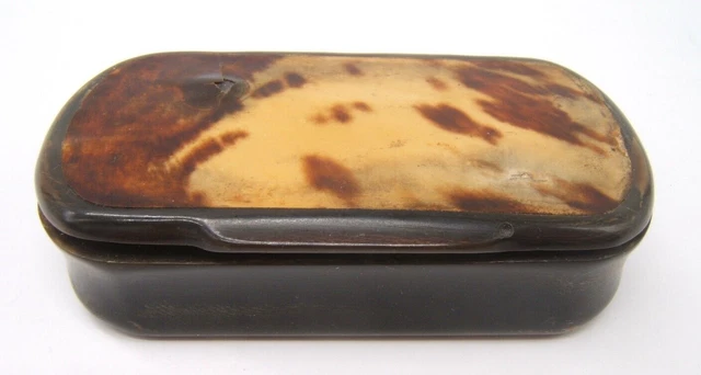 Shell Snuff Box England ANTIQUE WOOD & Shell Snuff Box 19Th Century £61.18 - PicClick UK