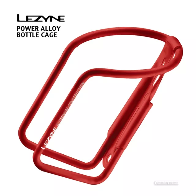 Lezyne POWER Aluminum Bicycle Water Bottle Cage : RED