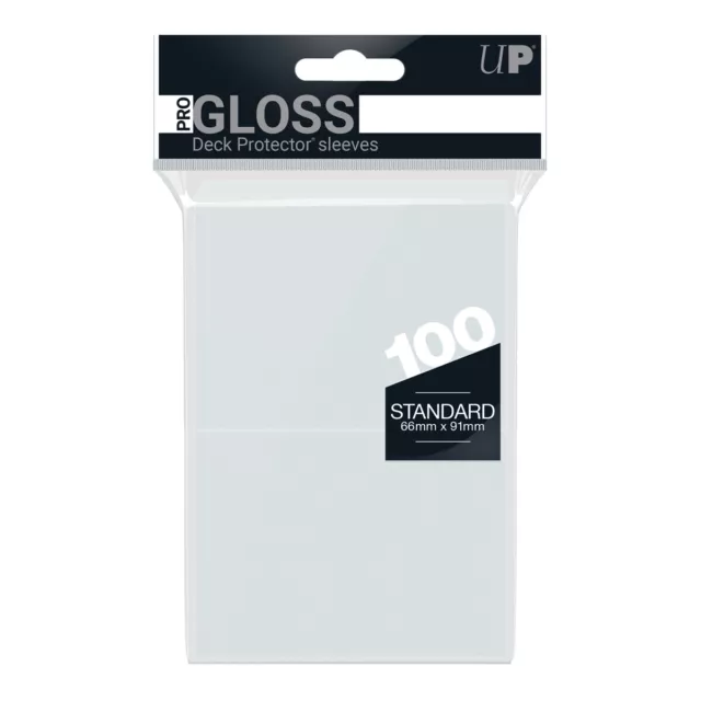 100 Ultra PRO Deck Protector Sleeves Pro-Gloss Standard Card Clear 66 x 91mm