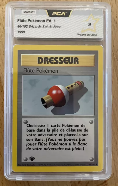 Carte Pokémon UNCO Flûte Pokémon 86/102 PCA 9 Set de Base Édition 1 FR Wizards