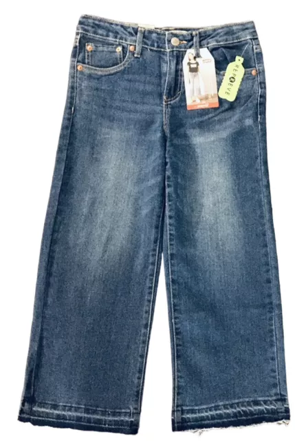 Levi's Girls Cropped Wide Leg Jeans Blue 14 Regular - New-medium wash