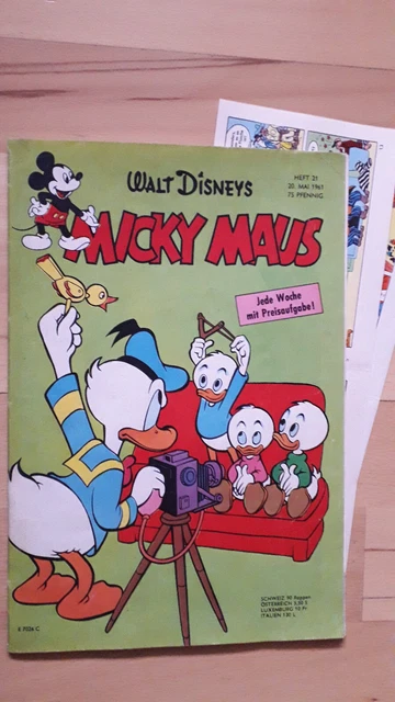 Micky Maus Nr.21 vom 20.5.1961 mit Comicstreifen, Sammelbild, MMK-Sammelecke