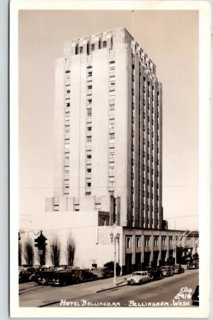 RPPC HOTEL BELLINGHAM, BELLINGHAM, WASHINGTON POSTCARD, Ellis Photo 2916, 1949