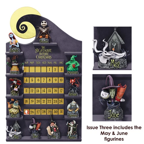 DISNEY NIGHTMARE BEFORE Christmas Perpetual Calendar Figurines Set 2