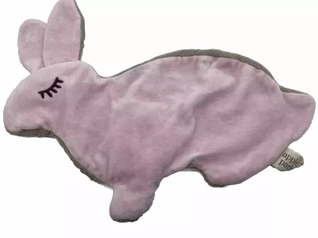 Apple Park Lovey Baby Security Blanket Plush Pink Bunny Crinkle J0601 Flatsy