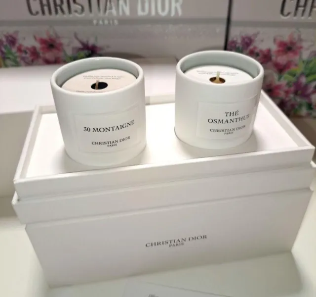 Christian Dior Mini Candle Set 30 Montaigne & The Osmanthus With Original Box