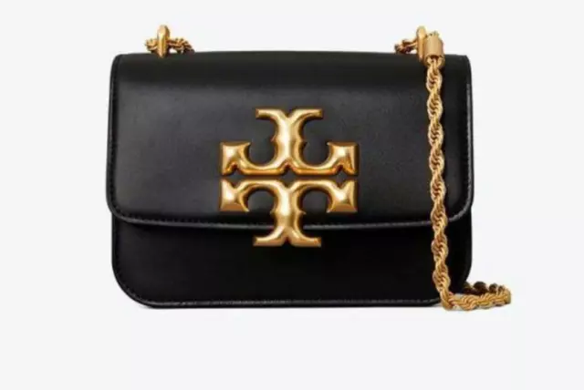 Tory Burch ELEANOR EMBOSSED SMALL CONVERTIBLE Shoulder Bag Black Outlet
