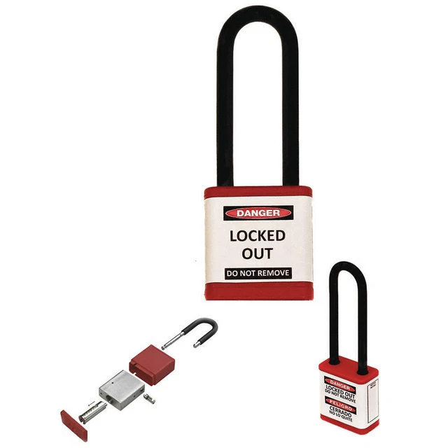 ZING 710KA-RED Lockout Padlock,3" Shackle Height