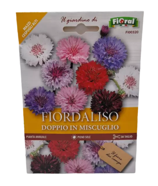 SEMI FIORI PROFESSIONALI FIORDALISO CENTAUREA MIX GIARDINO VASO SEEDS GRAINES f