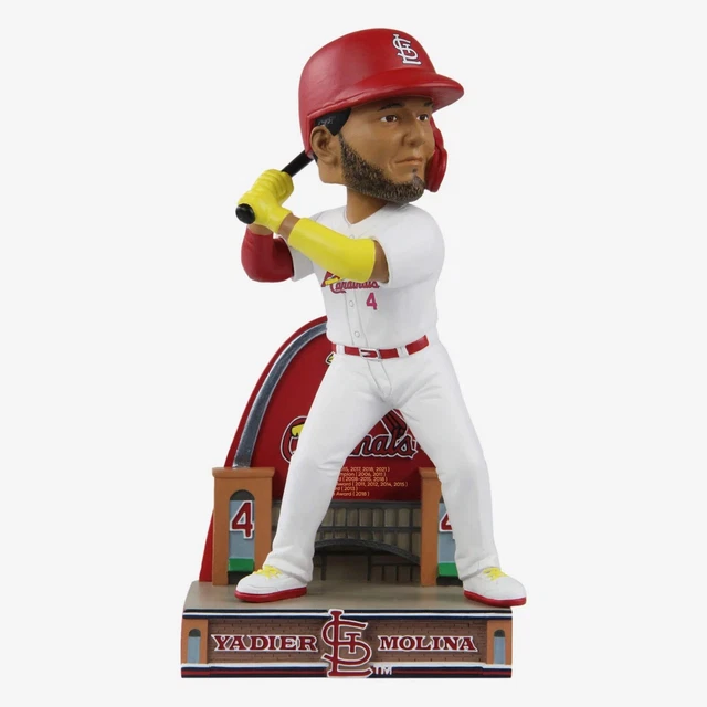 Yadier Molina St Louis Cardinals Career Stats Bobblehead NEW ORIG FOCO BOX NIB