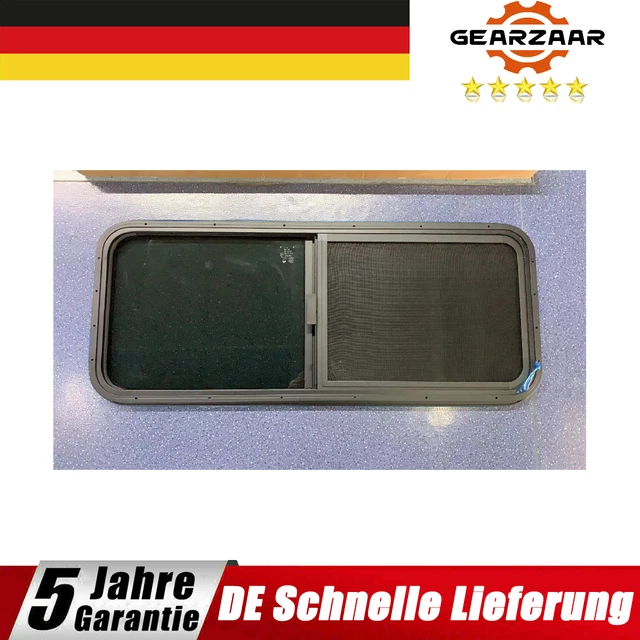 Wohnwagenfenster 70x40 Cm Schwarz, Schiebefenster Für Camper, Caravan, Pick-up – Inkl. Insektenschutz, Getönt & Einfach Zu Montieren